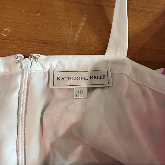 Katherine Kelly Pink Sleeveless Pleated Dress Size 10 - Picture 8 of 9